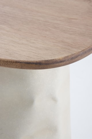 Table basse en hévéa - 41 x 40 x 30 cm
