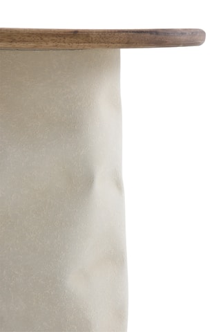 Table basse en hévéa - 41 x 40 x 30 cm