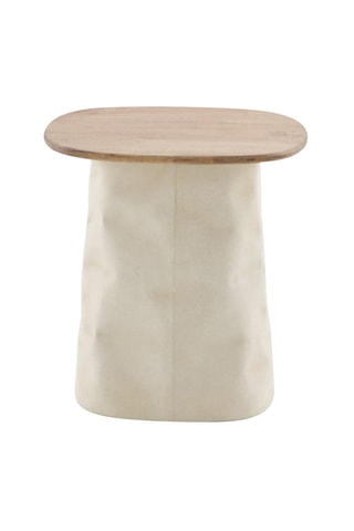 Table basse en hévéa - 48 x 45 x 34 cm