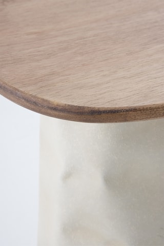 Table basse en hévéa - 48 x 45 x 34 cm