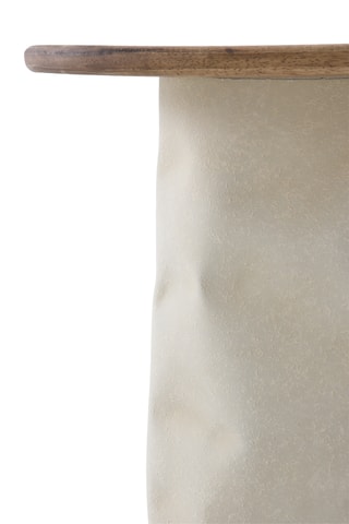Table basse en hévéa - 48 x 45 x 34 cm