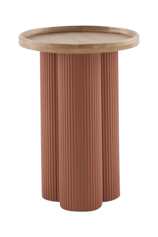 Table basse en hévéa - 54 x 38 x 38 cm