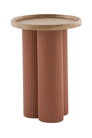 Table basse en hévéa - 54 x 38 x 38 cm