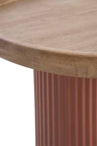 Table basse en hévéa - 54 x 38 x 38 cm
