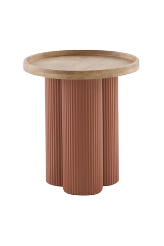 Table basse en hévéa - 40 x 40 x 44 cm