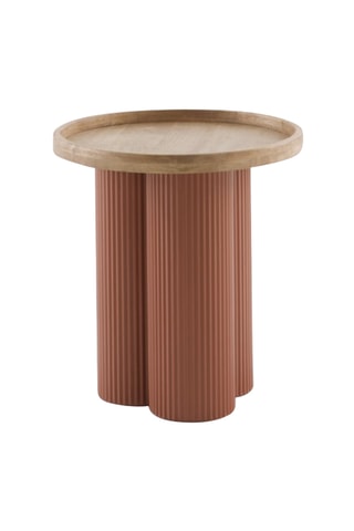 Table basse en hévéa - 40 x 40 x 44 cm