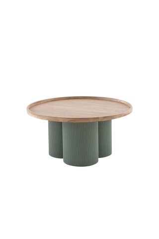 Table basse en hévéa - 75 x 75 x 36 cm