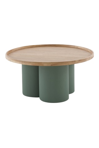 Table basse en hévéa - 75 x 75 x 36 cm