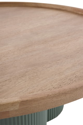 Table basse en hévéa - 75 x 75 x 36 cm