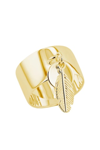 Anel folheado a ouro fino amarelo