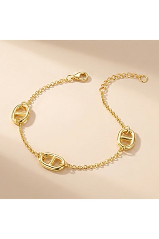 Pulseira folheada a ouro fino amarelo