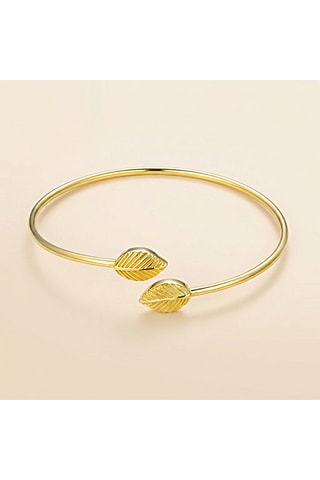 Pulseira rígida folheada a ouro fino amarelo