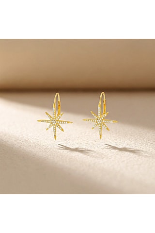 Brincos folheados a ouro fino amarelo