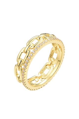 Anel folheado a ouro fino amarelo