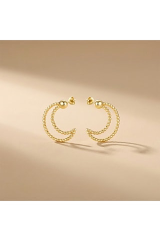 Brincos folheados a ouro fino amarelo