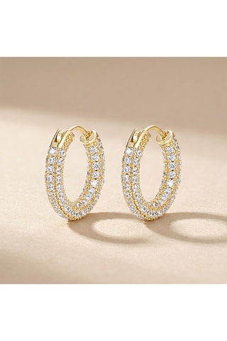 Argolas folheados a ouro fino amarelo