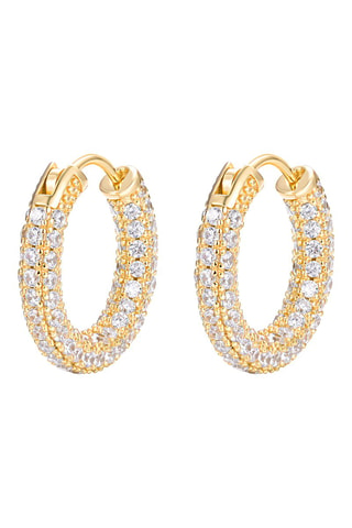 Argolas folheados a ouro fino amarelo