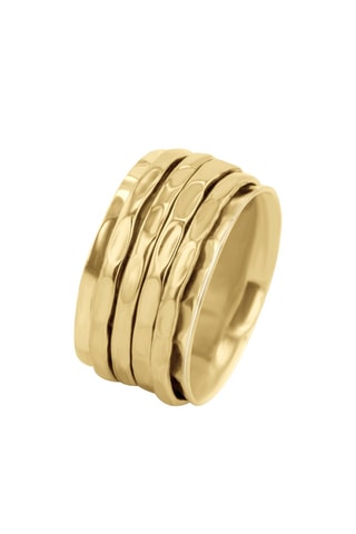 Anel folheado a ouro fino amarelo