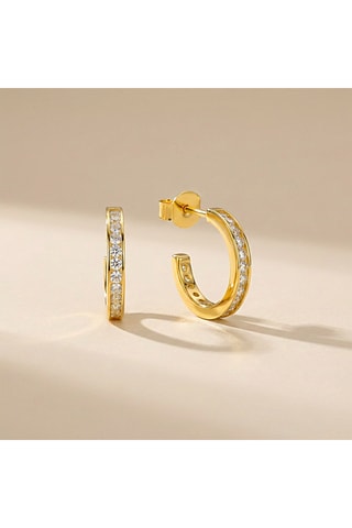 Argolas folheadas a ouro fino amarelo