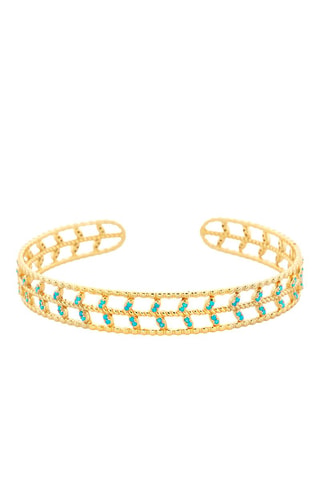 Pulseira rígida banhada a ouro fino amarelo