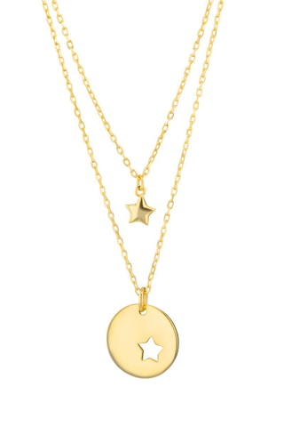 Colar corrente dupla folheado a ouro fino amarelo