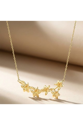Colar folheada a ouro fino amarelo