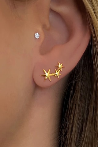 Brincos folheados a ouro fino amarelo