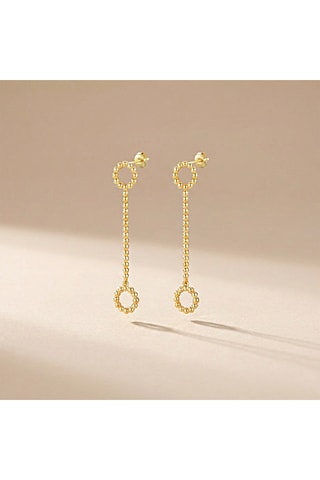 Brincos folheados a ouro fino amarelo