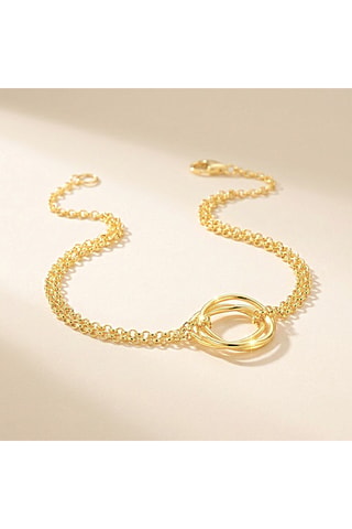 Pulseira folheada a ouro fino amarelo