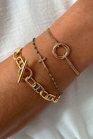 Pulseira folheada a ouro fino amarelo