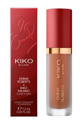 Vloeibare Foundation Concealer Glow-N-Seek Emma Roberts x Kiko Milano 05 - 05 Chestnut - 7,5 ml
