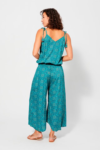 Combinaison fleurie - Bleu et rose