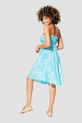 Robe patineuse - Blanc et bleu