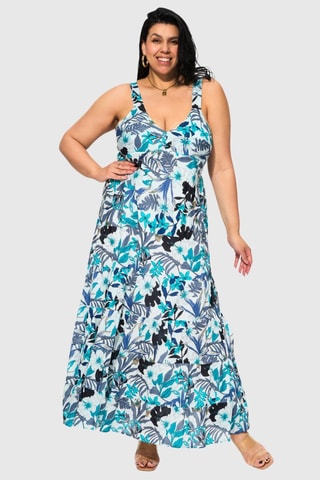 Robe longue - Bleu