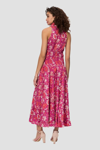 Robe longue - Rouge et rose