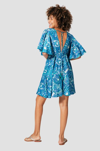 Robe patineuse - Blanc et bleu