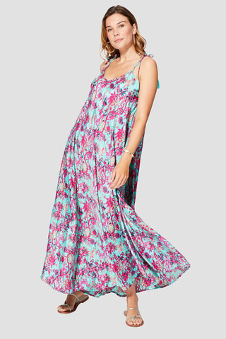 Robe longue - Bleu et violet