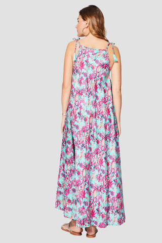 Robe longue - Bleu et violet