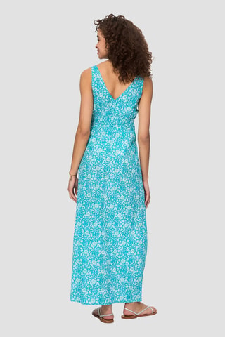 Robe longue - Blanc et bleu