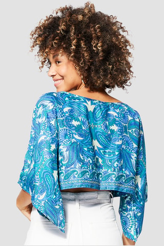 Top - Bleu et turquoise