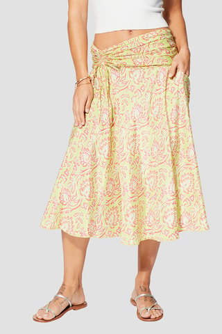 Jupe - Jaune, rose et gris