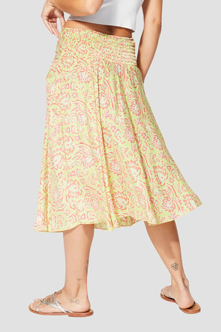Jupe - Jaune, rose et gris