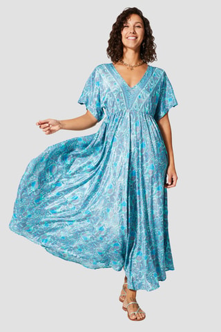 Robe portefeuille - Bleu