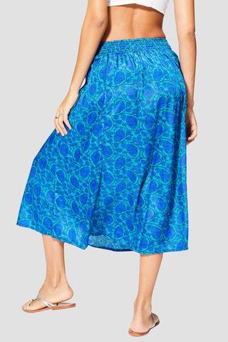 Jupe midi - Bleu