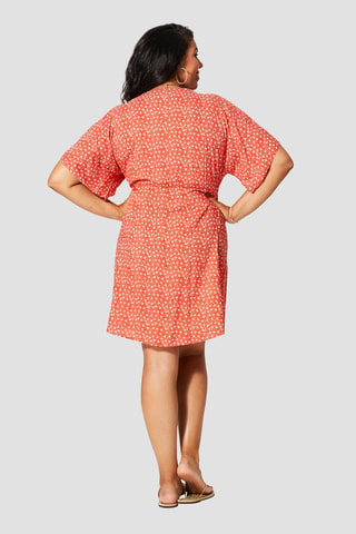 Robe patineuse - Blanc et orange