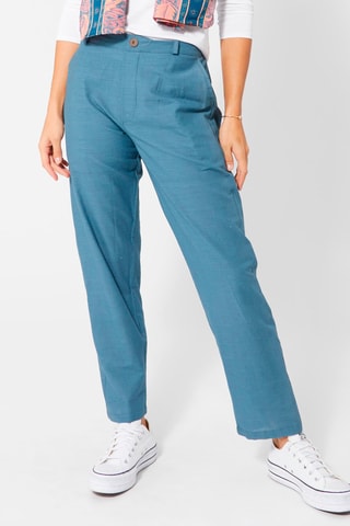 Pantalon droit - Bleu
