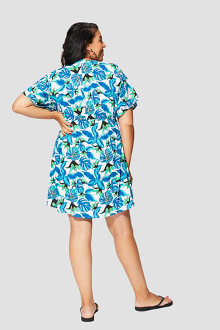Robe droite - Bleu