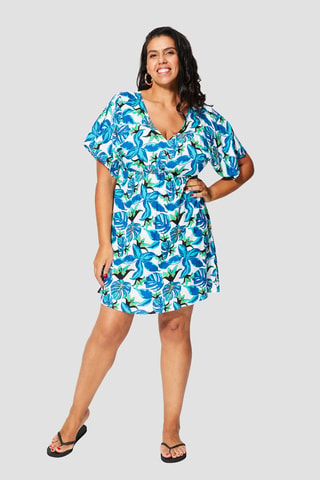 Robe droite - Bleu