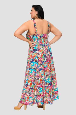 Robe longue - Bleu et violet