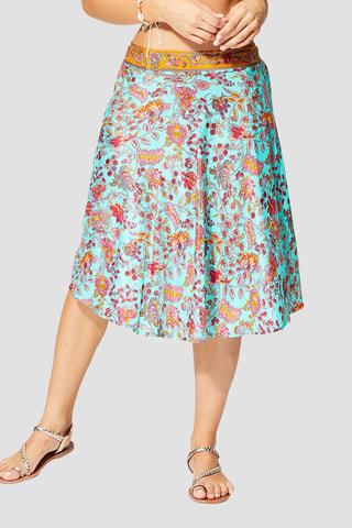 Jupe - Turquoise, rose et jaune